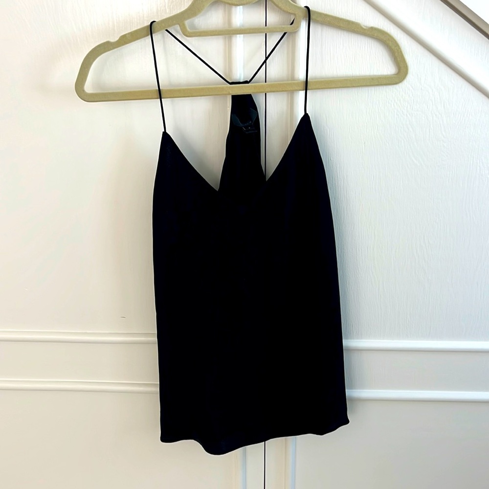 Jcrew black silk top